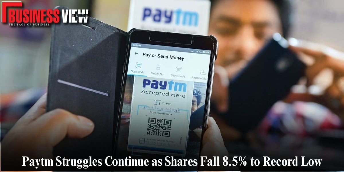 Paytm Share Price fall to 8.5% to record flow